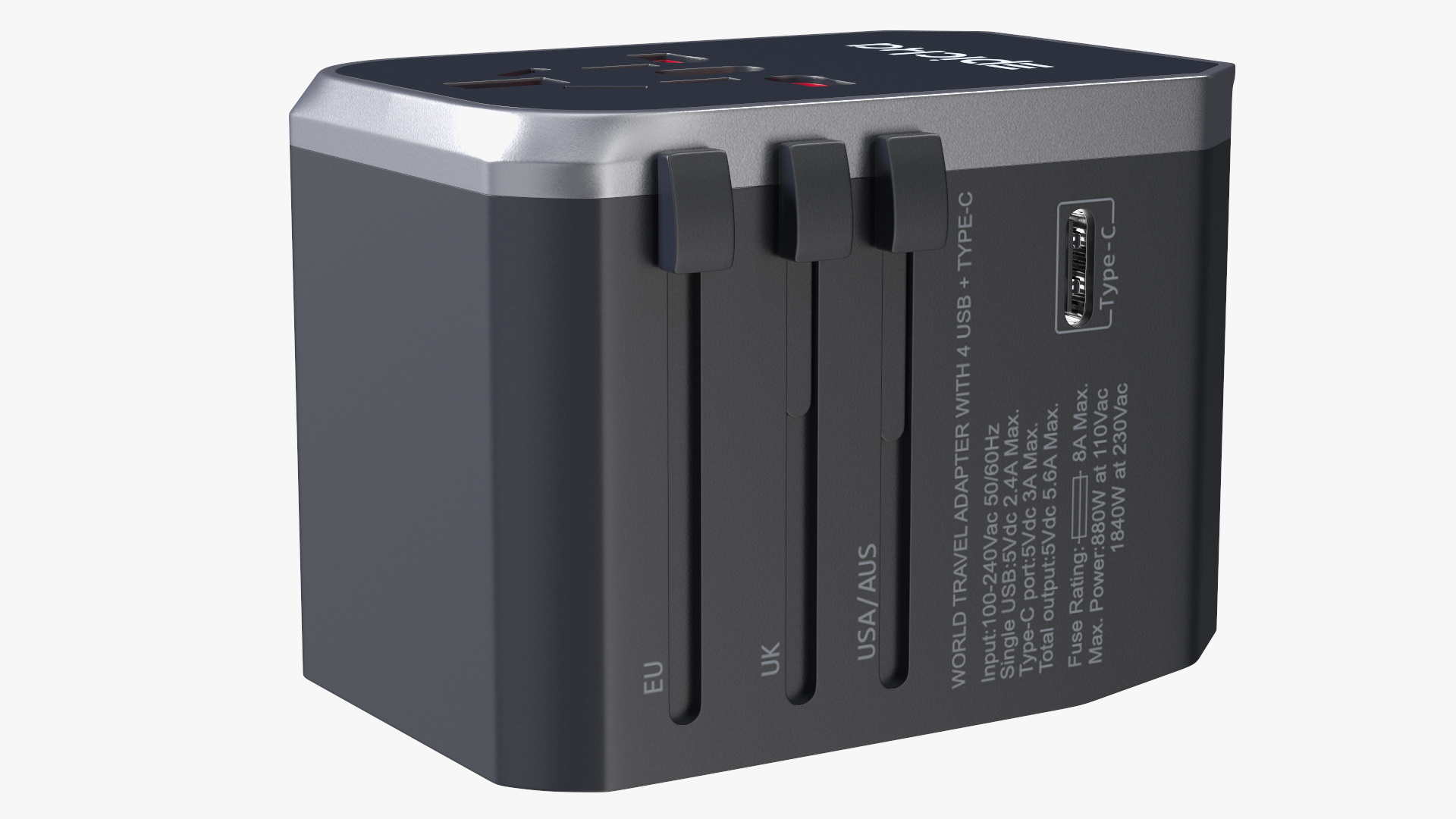 3D EPICKA All in One International Power Adapter Black