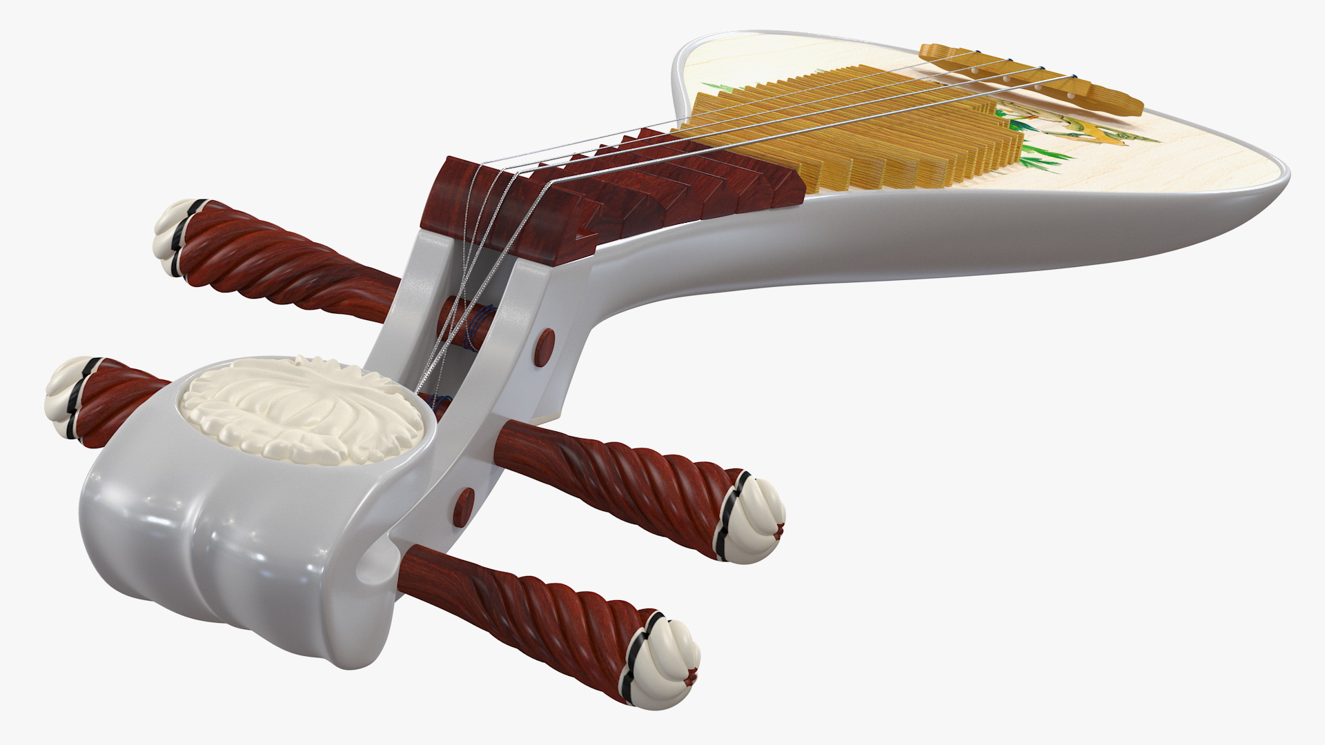 Chinese Stringed Instrument Pipa 3D