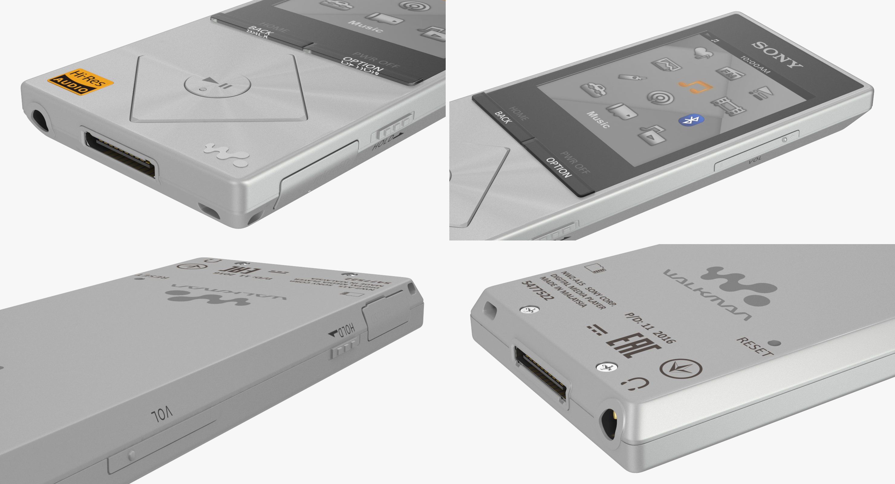 Sony NWZ A15 Walkman Video MP3 Player Silver 3D model