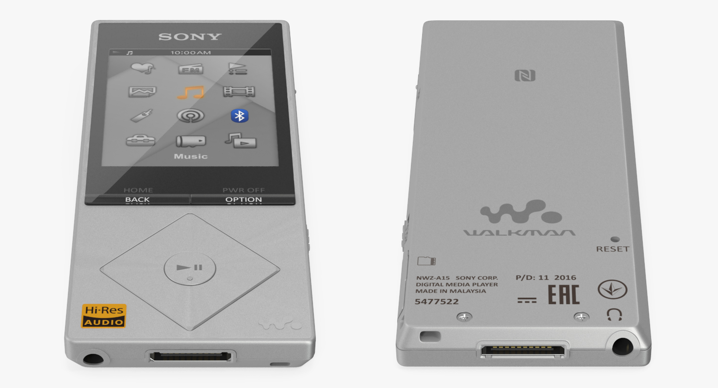 Sony NWZ A15 Walkman Video MP3 Player Silver 3D model