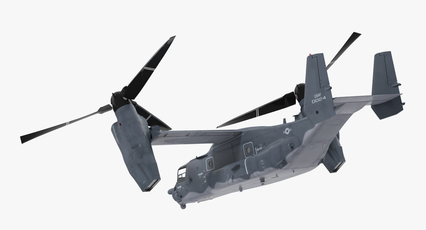 Military Transport Aircraft V 22 Osprey 3D model