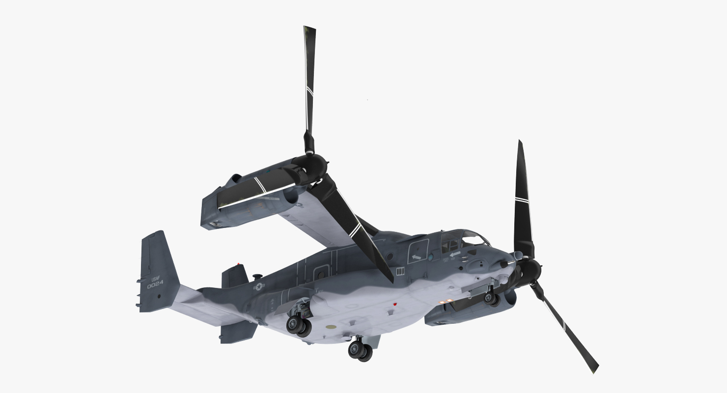 Military Transport Aircraft V 22 Osprey 3D model