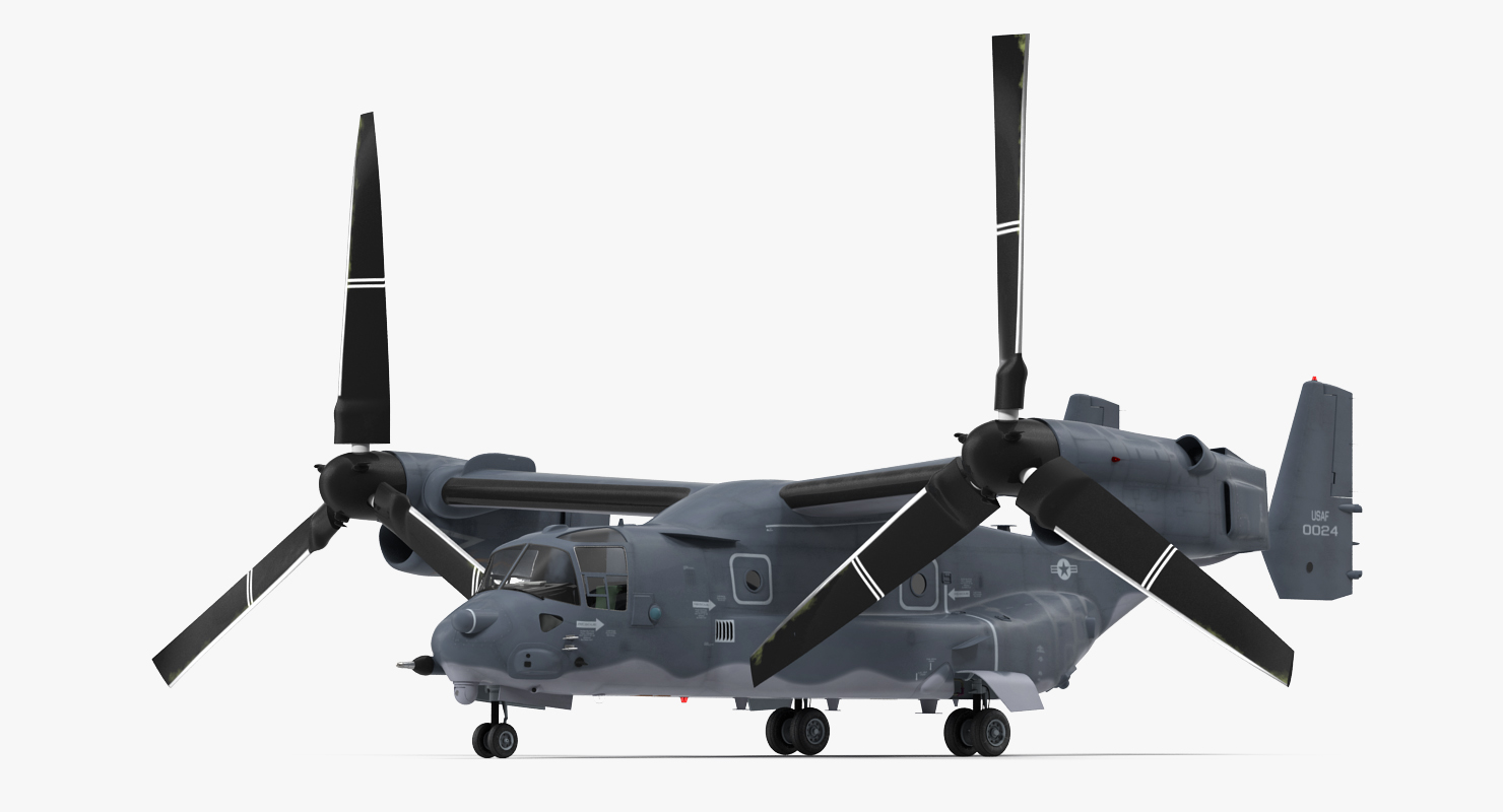 Military Transport Aircraft V 22 Osprey 3D model