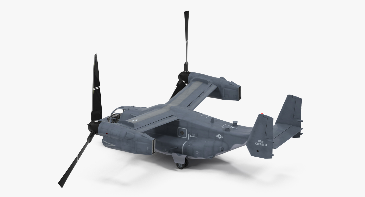 Military Transport Aircraft V 22 Osprey 3D model