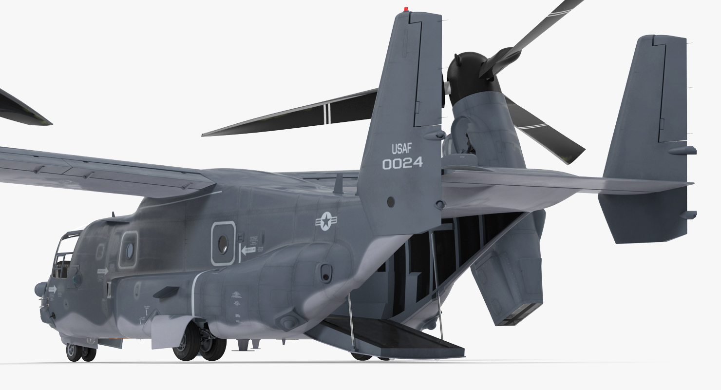Military Transport Aircraft V 22 Osprey 3D model