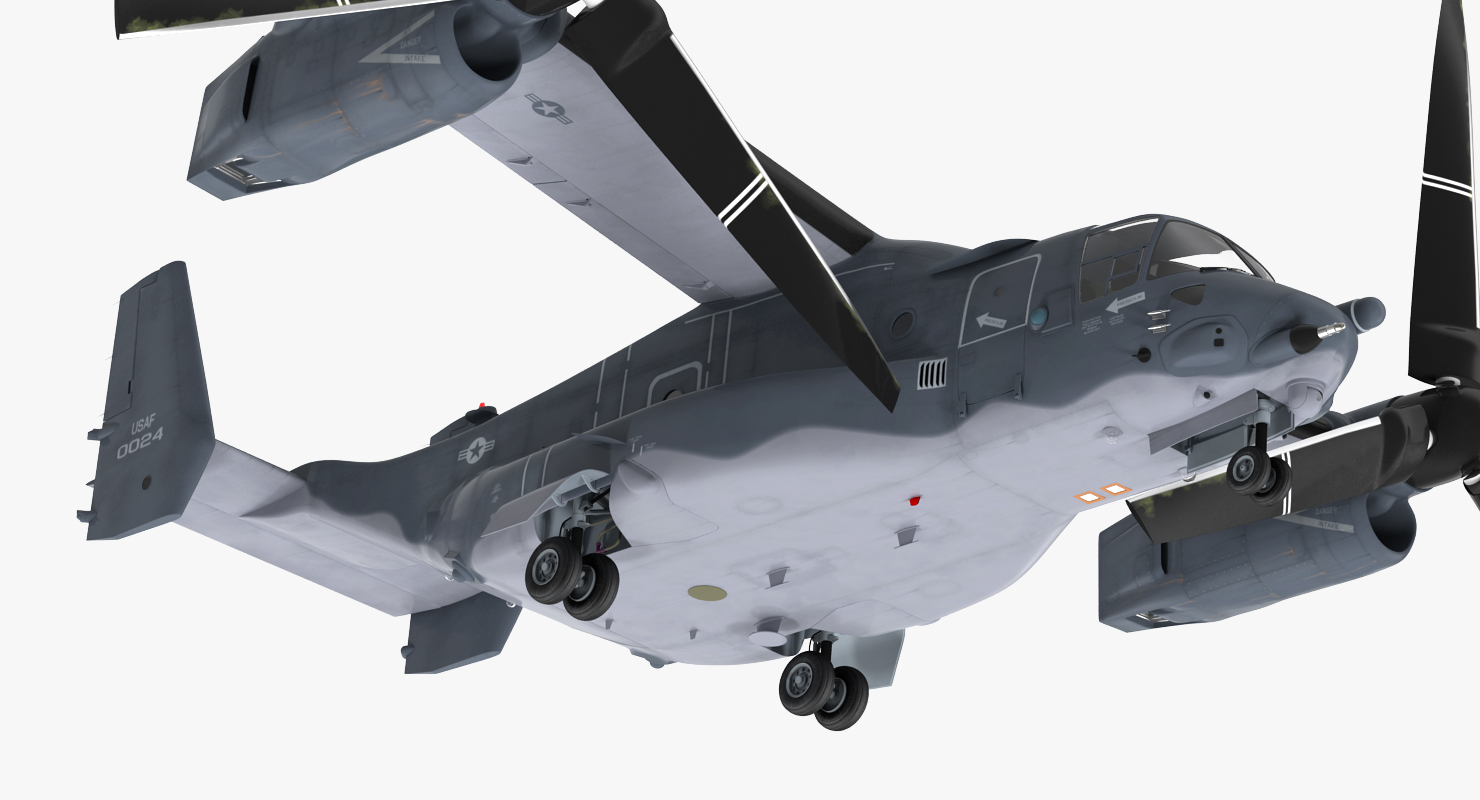 Military Transport Aircraft V 22 Osprey 3D model
