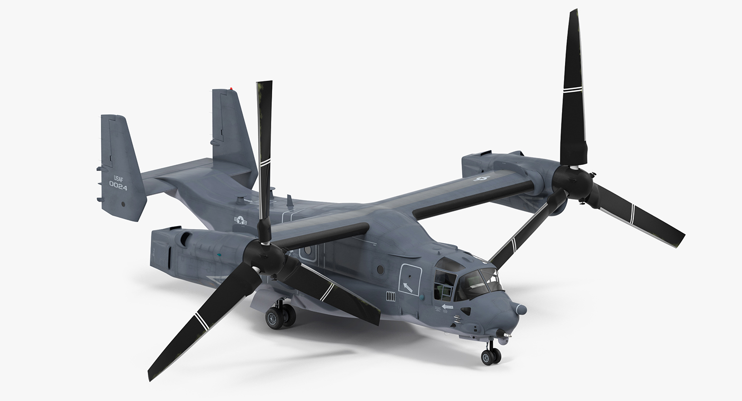 Military Transport Aircraft V 22 Osprey 3D model