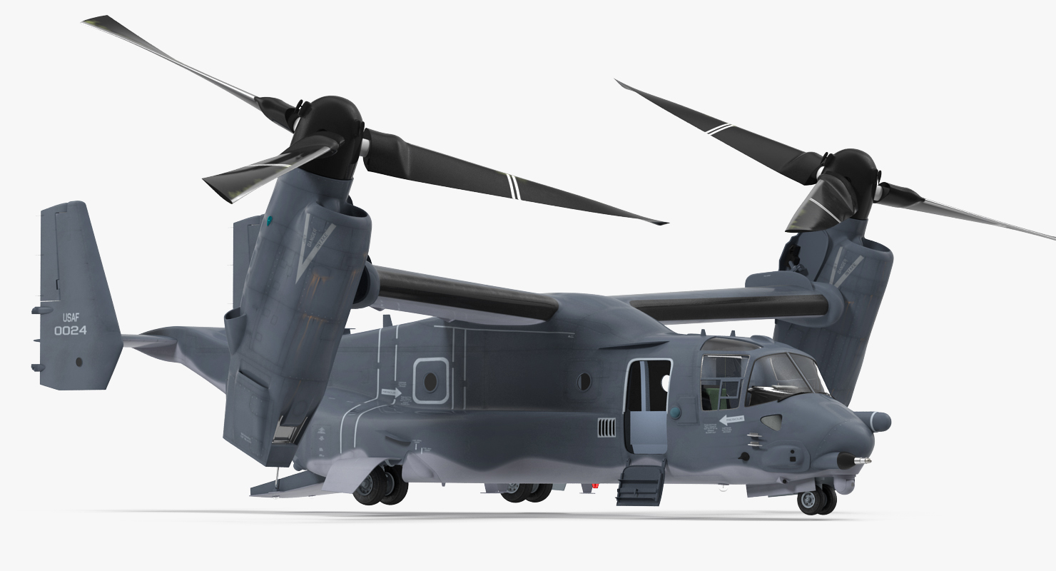 Military Transport Aircraft V 22 Osprey 3D model