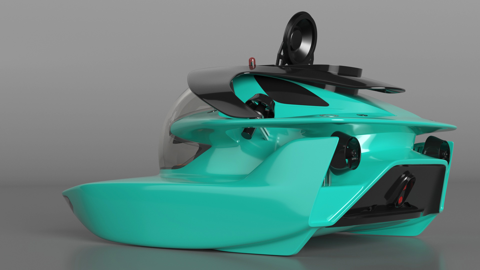 3D model Luxurious Personal Submarine Rigged