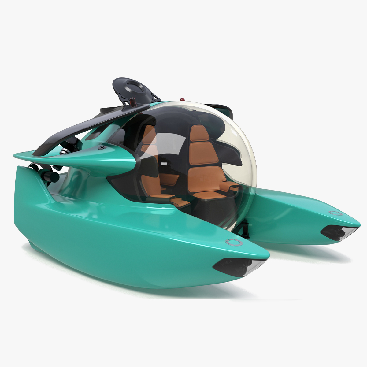 3D model Luxurious Personal Submarine Rigged