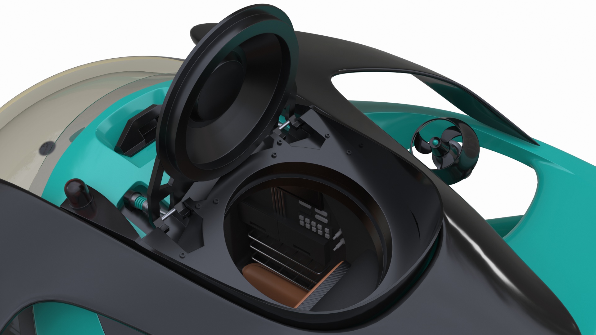 3D model Luxurious Personal Submarine Rigged