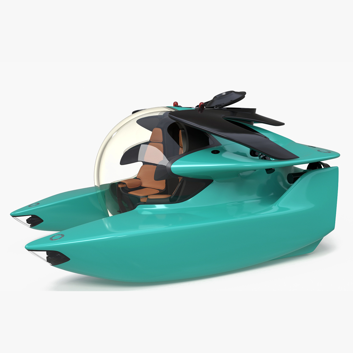3D model Luxurious Personal Submarine Rigged