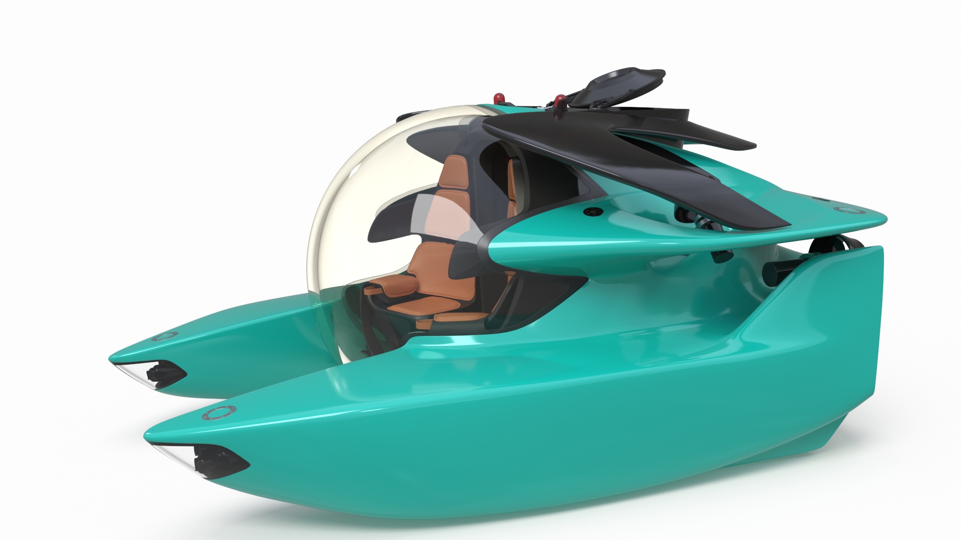3D model Luxurious Personal Submarine Rigged