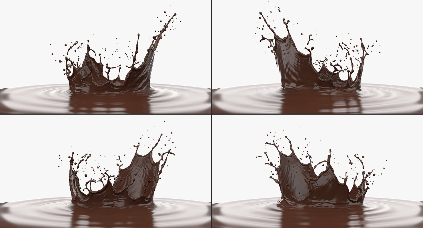 Chocolate Crown Splash 3D