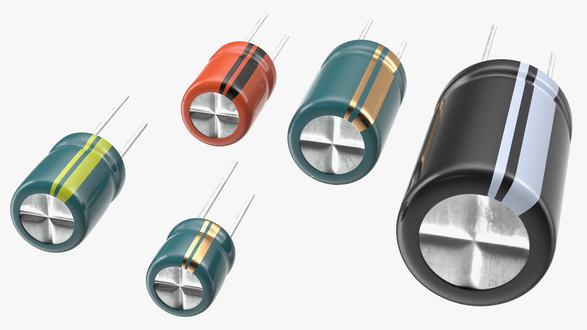 Aillen Aluminum Electrolytic Capacitor Set 3D