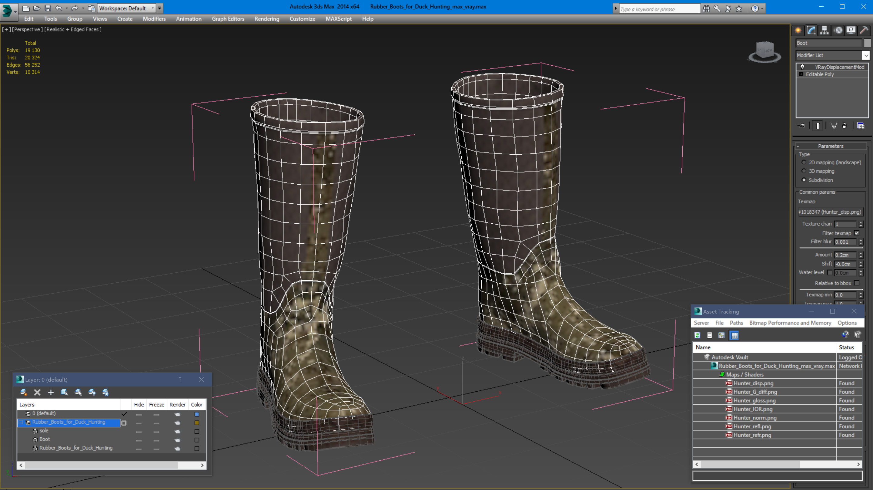 Rubber Boots for Duck Hunting 3D model
