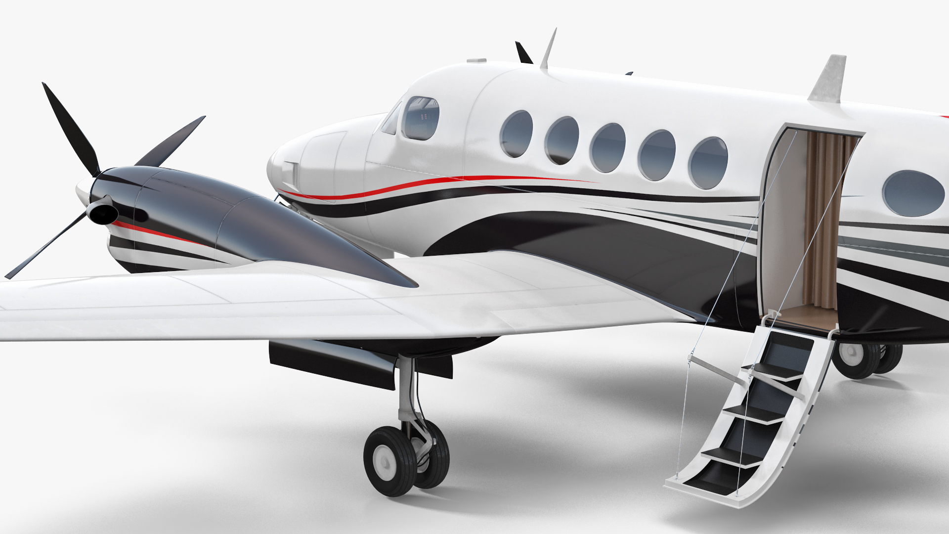 3D model Twin Turboprop Civil Utility Aircraft Generic