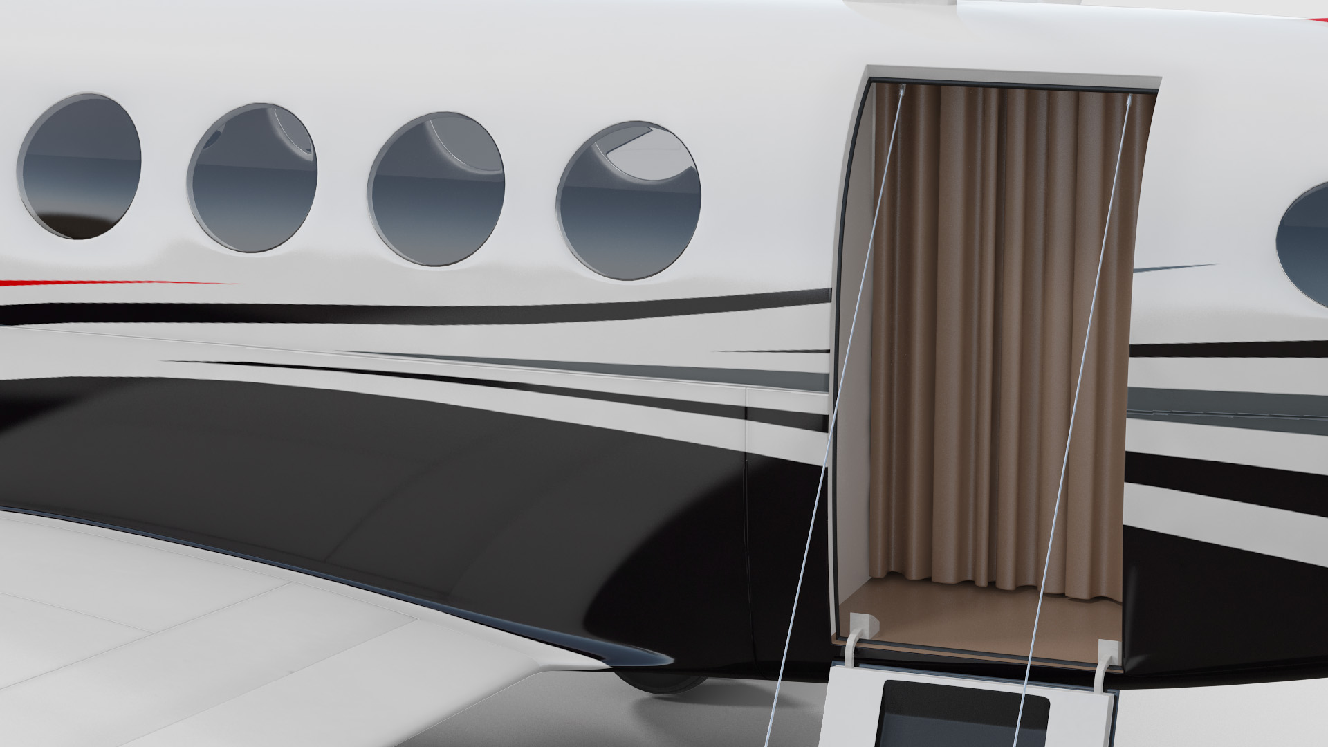 3D model Twin Turboprop Civil Utility Aircraft Generic