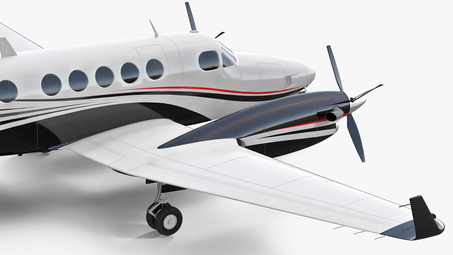 3D model Twin Turboprop Civil Utility Aircraft Generic