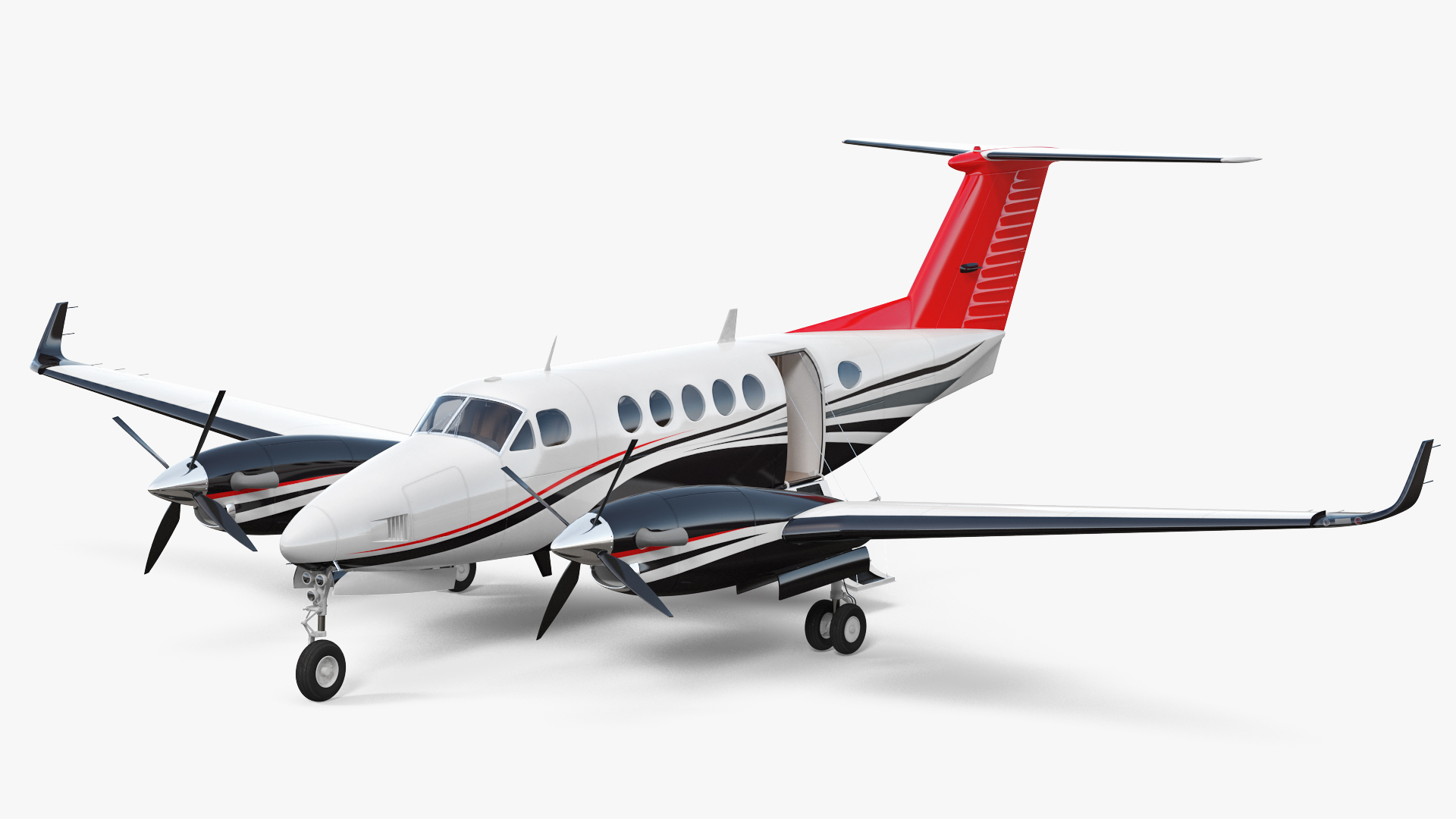 3D model Twin Turboprop Civil Utility Aircraft Generic