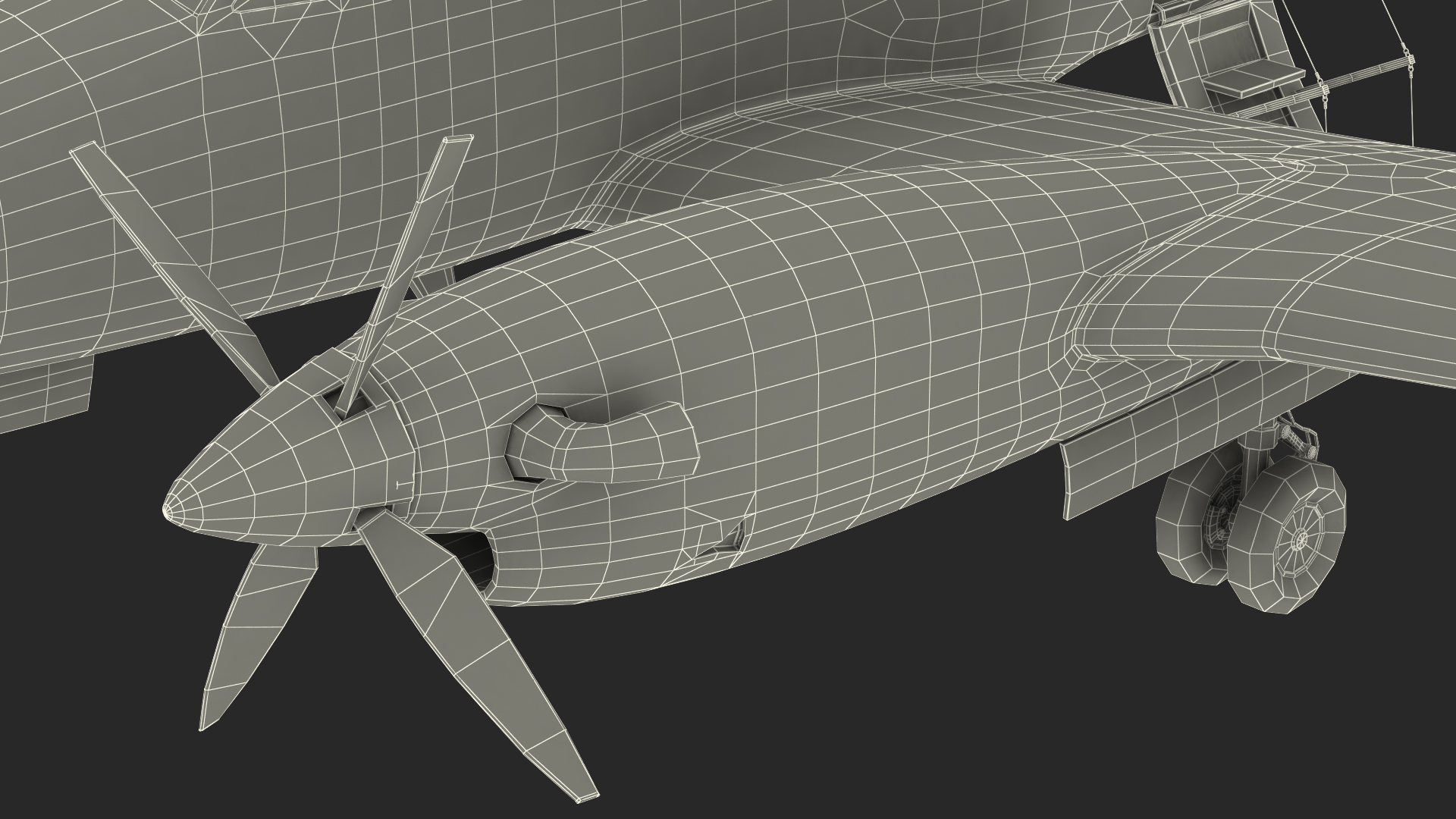 3D model Twin Turboprop Civil Utility Aircraft Generic