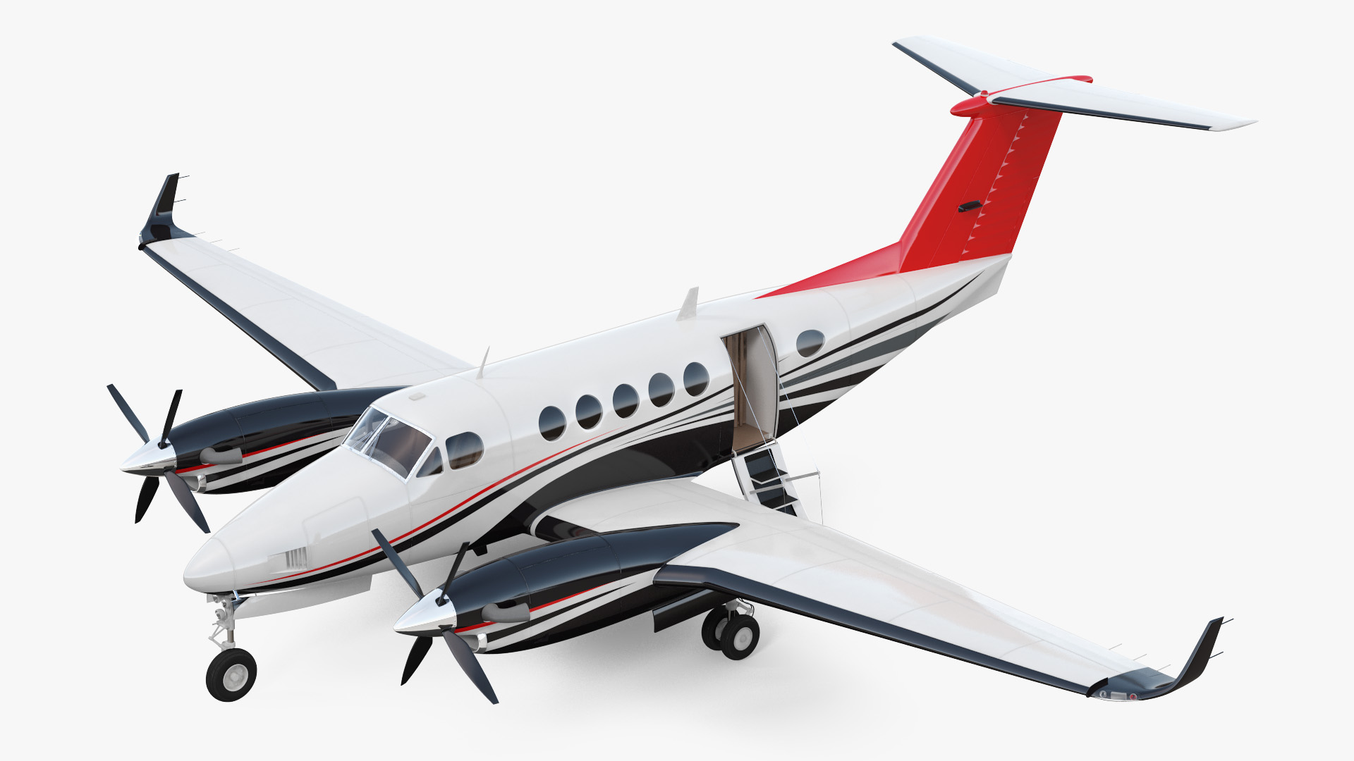 3D model Twin Turboprop Civil Utility Aircraft Generic