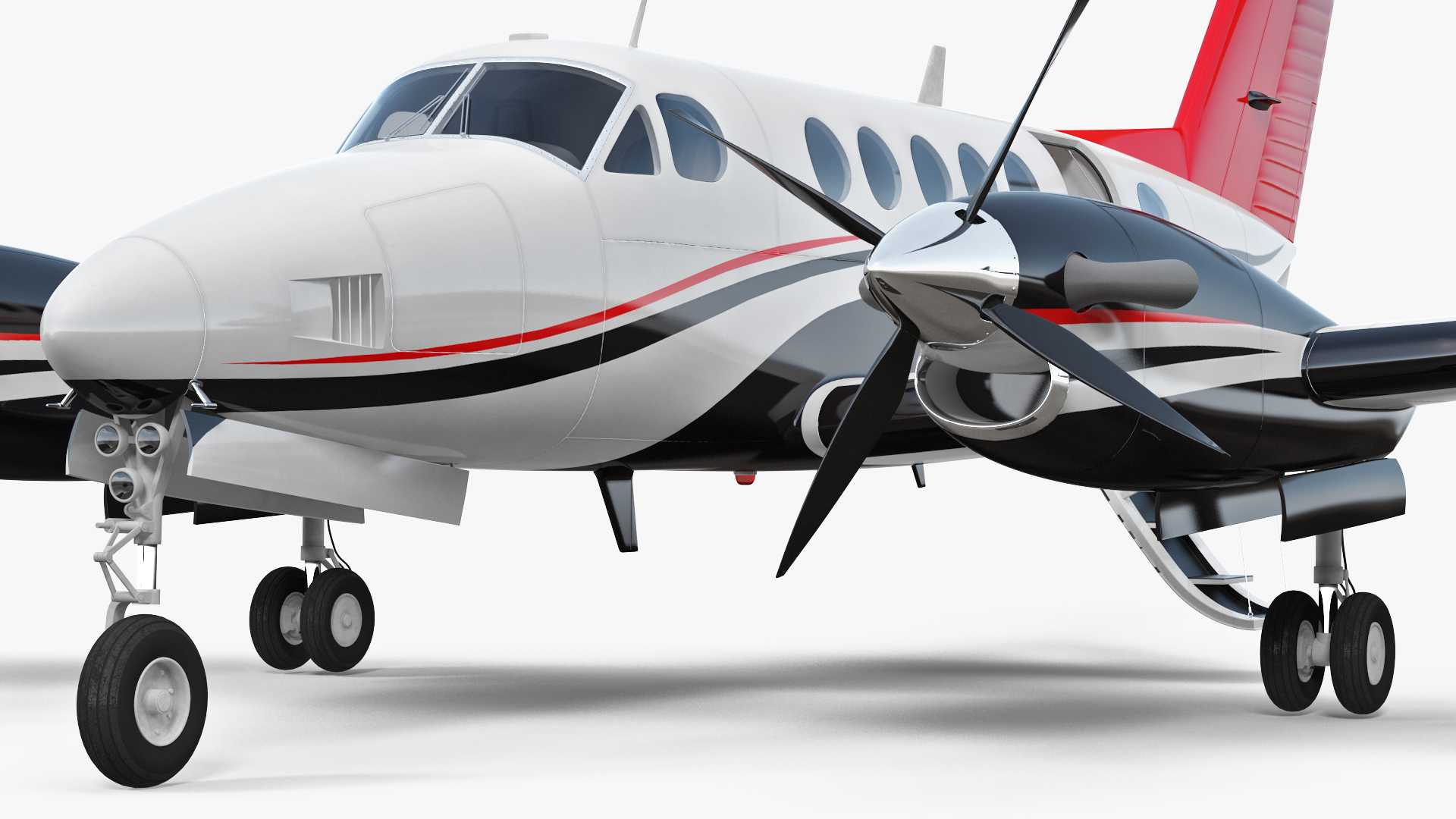 3D model Twin Turboprop Civil Utility Aircraft Generic