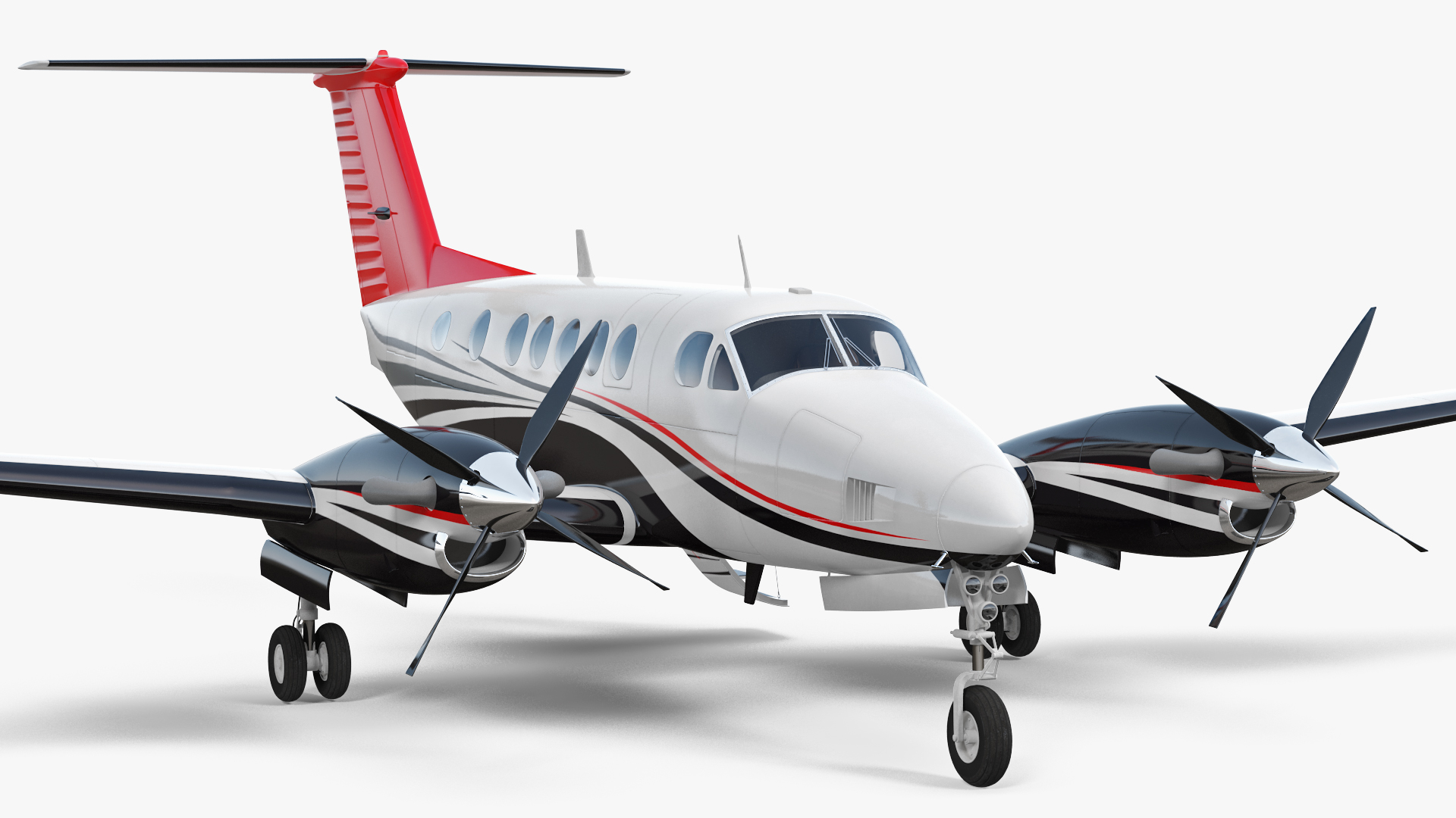3D model Twin Turboprop Civil Utility Aircraft Generic