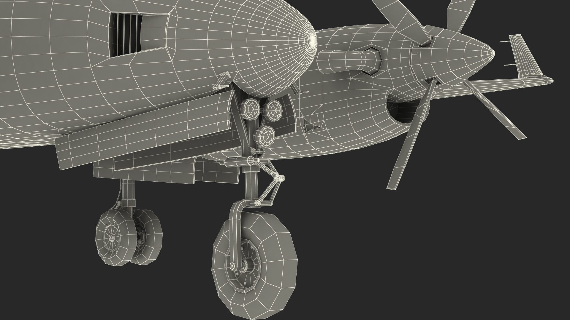 3D model Twin Turboprop Civil Utility Aircraft Generic