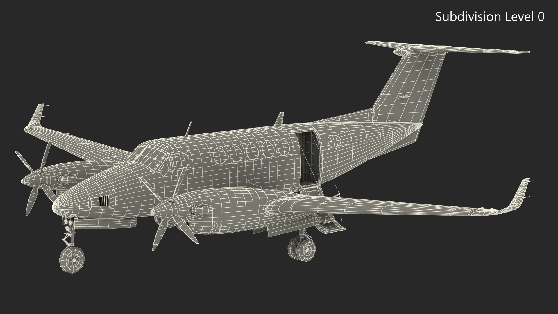 3D model Twin Turboprop Civil Utility Aircraft Generic