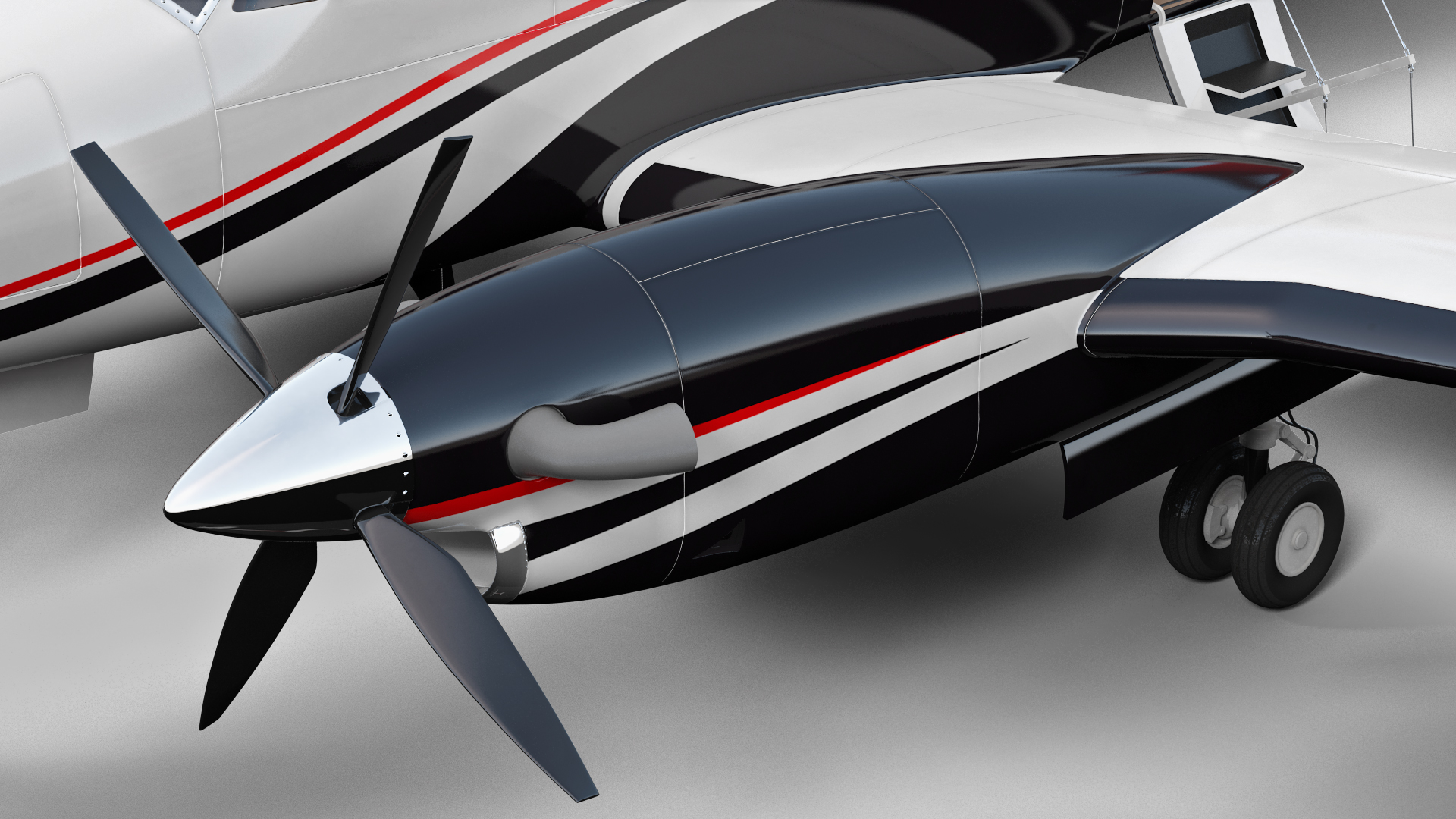 3D model Twin Turboprop Civil Utility Aircraft Generic