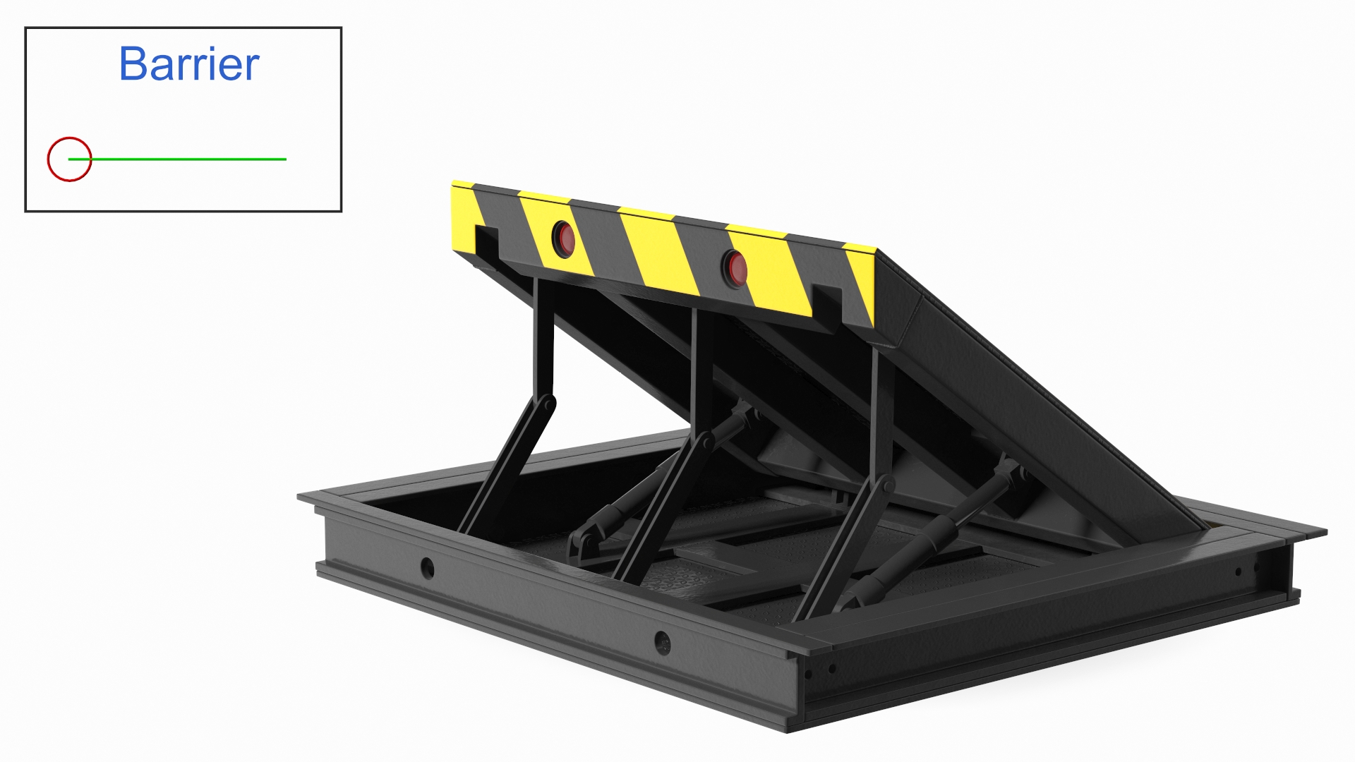 3D Hydraulic Retractable Bollard Rigged