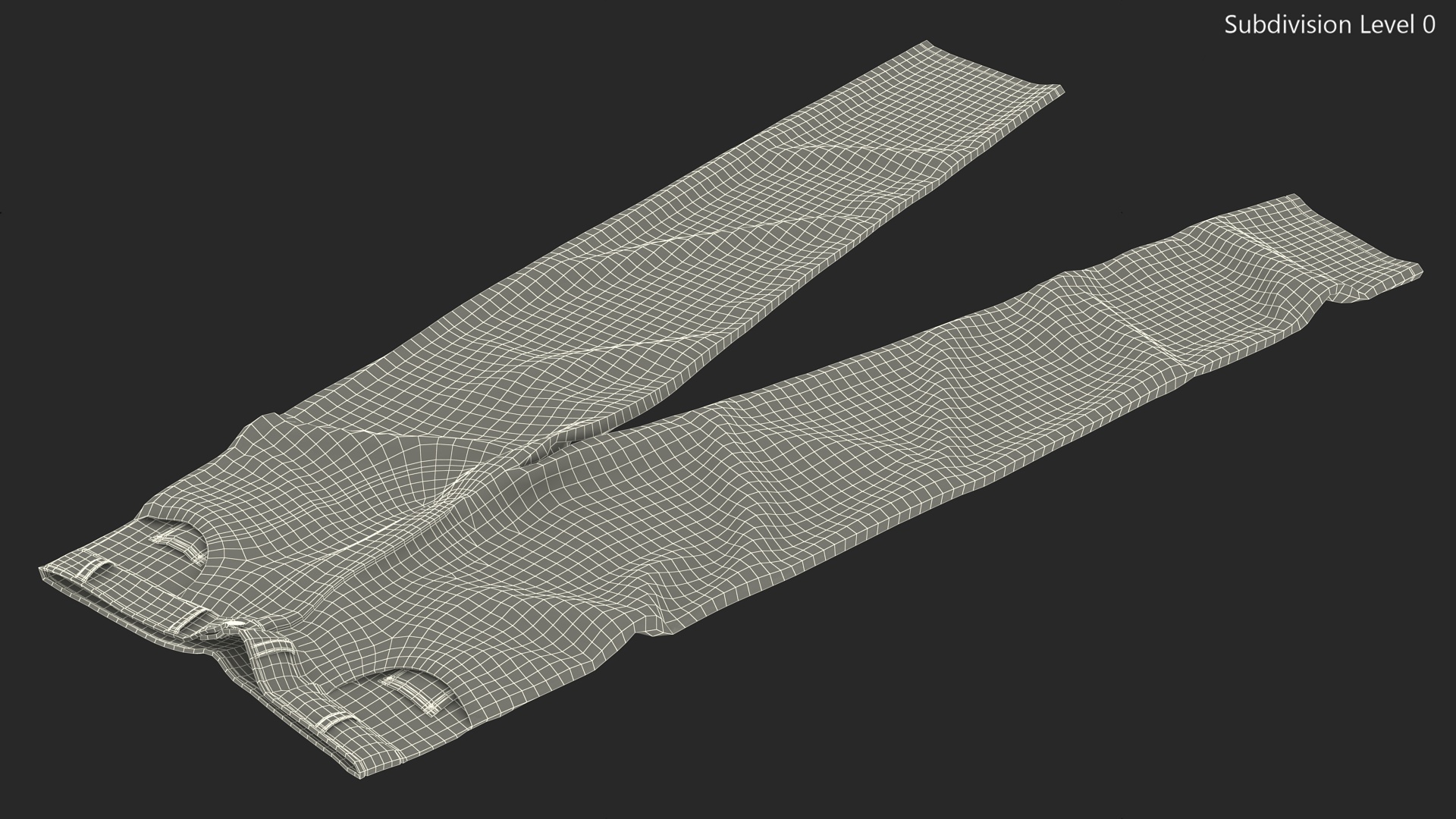 3D Casual Denim Jeans model