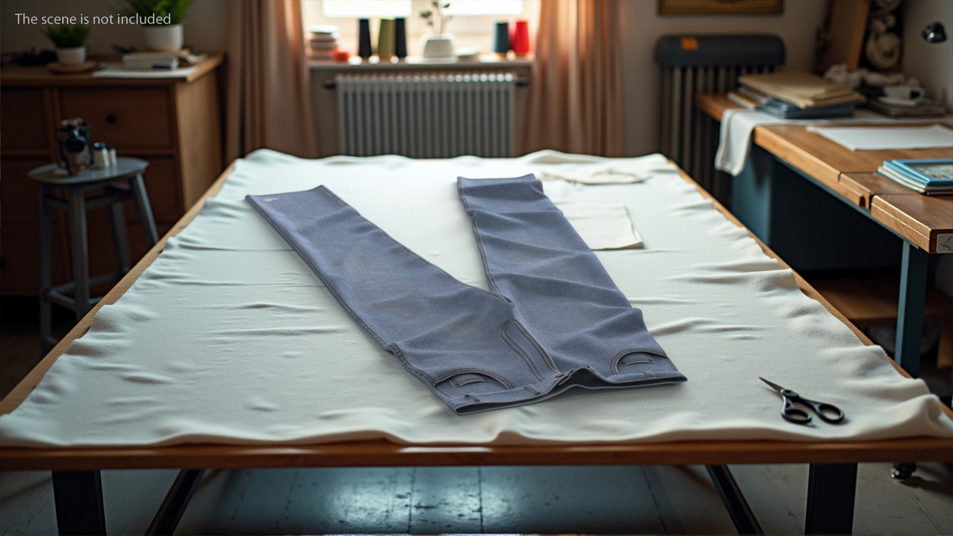3D Casual Denim Jeans model
