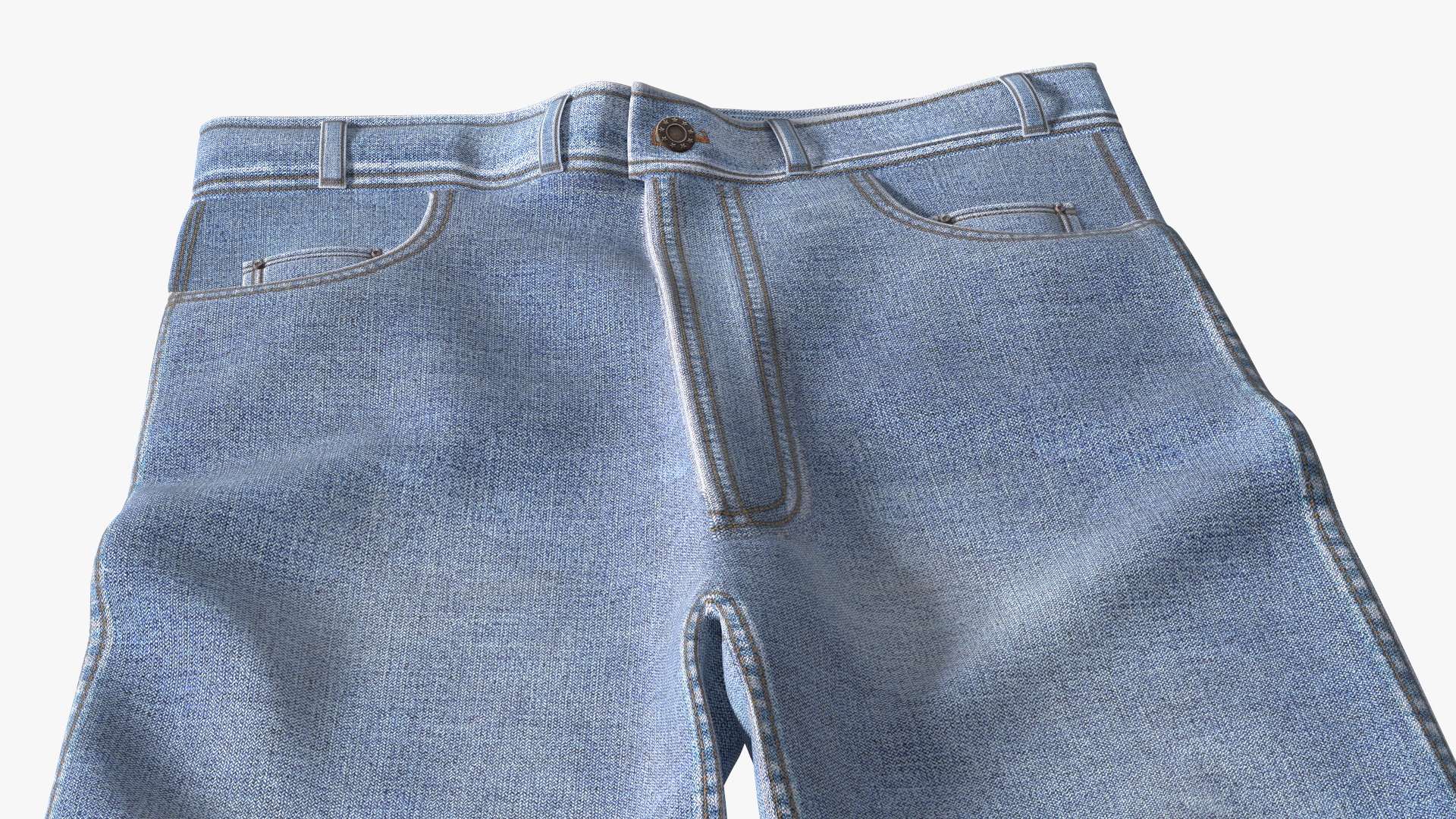 3D Casual Denim Jeans model