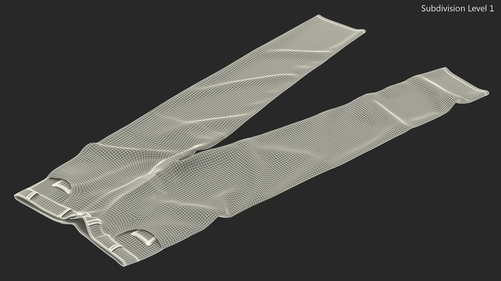 3D Casual Denim Jeans model