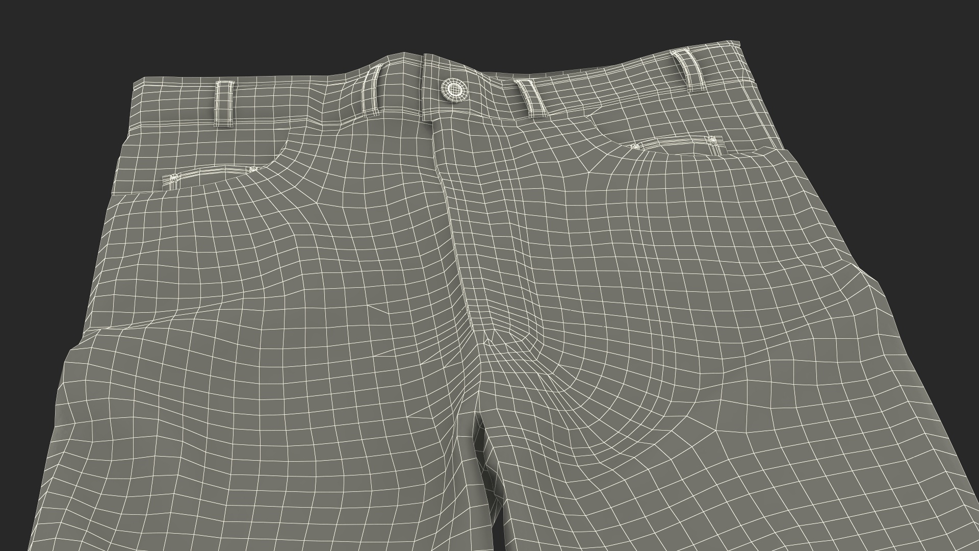 3D Casual Denim Jeans model