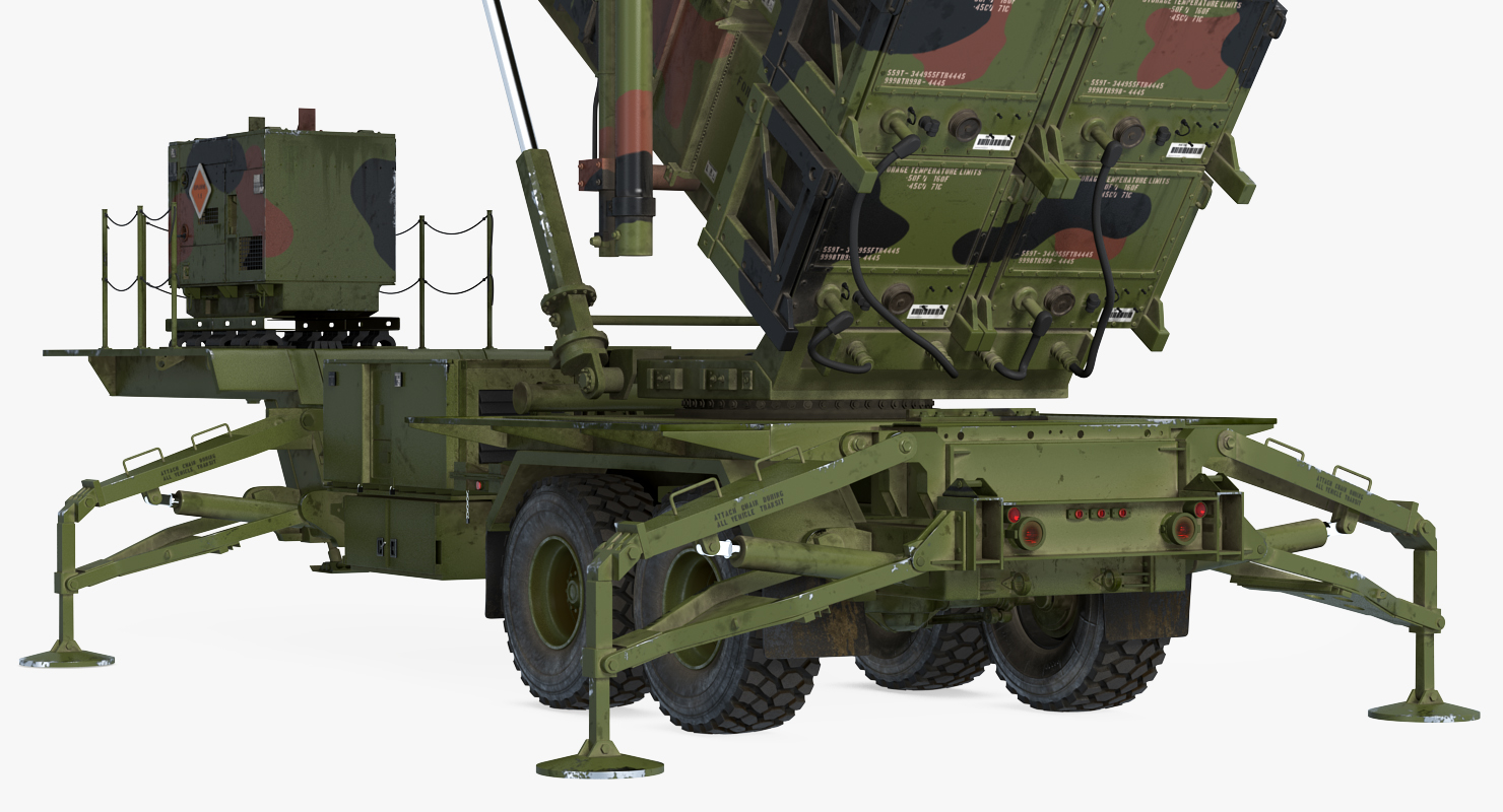 3D MIM 104 Patriot SAM Rigged