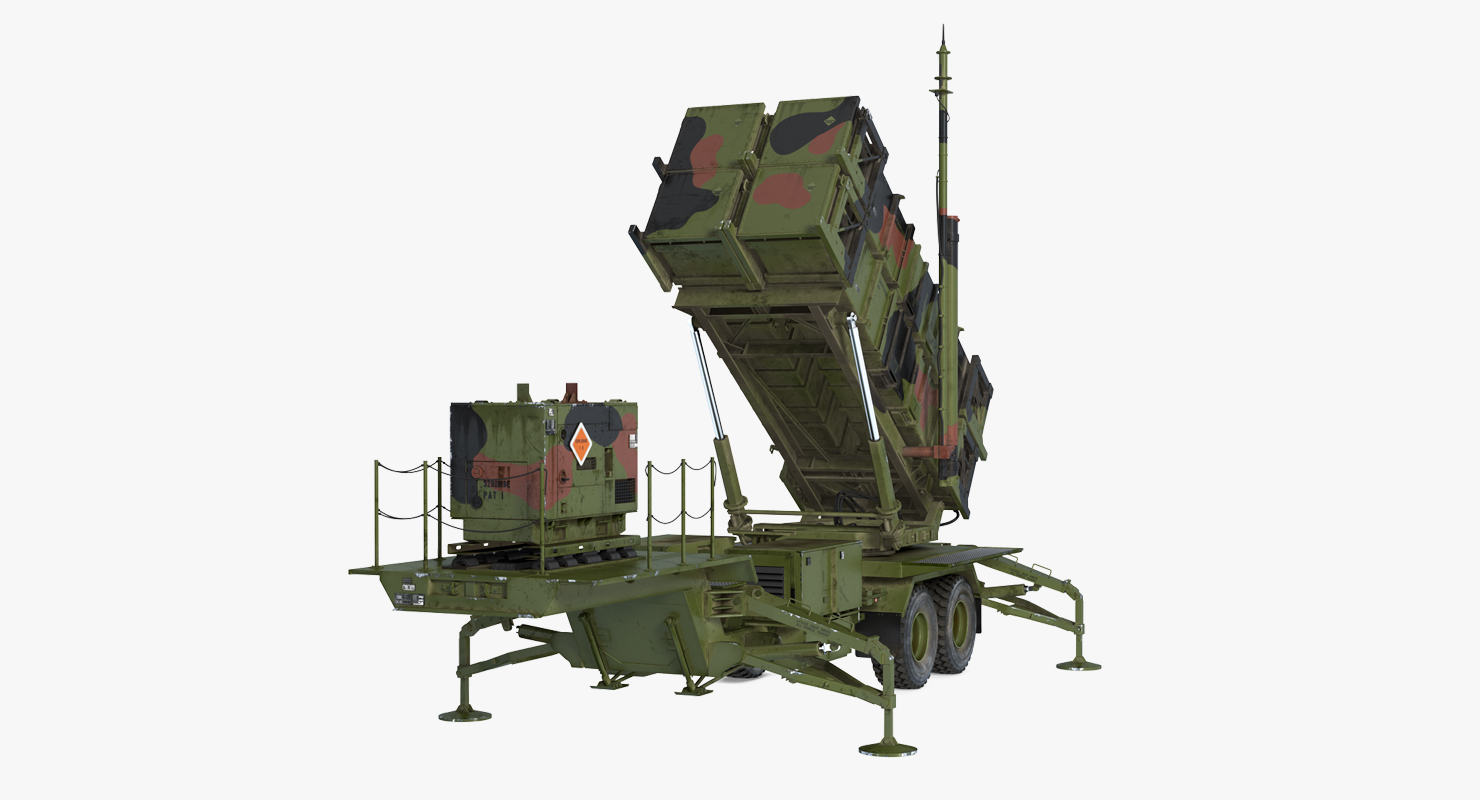 3D MIM 104 Patriot SAM Rigged