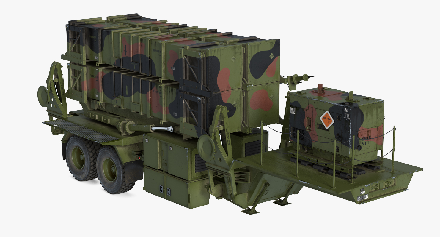 3D MIM 104 Patriot SAM Rigged