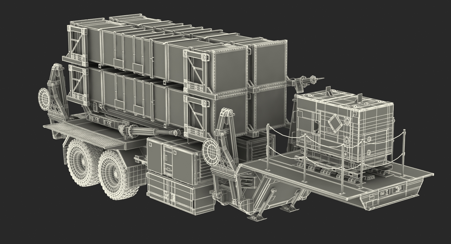 3D MIM 104 Patriot SAM Rigged