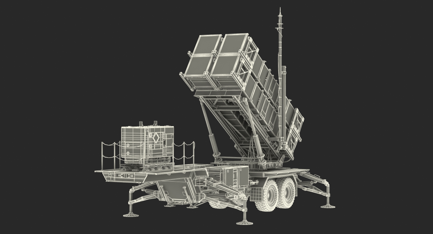 3D MIM 104 Patriot SAM Rigged