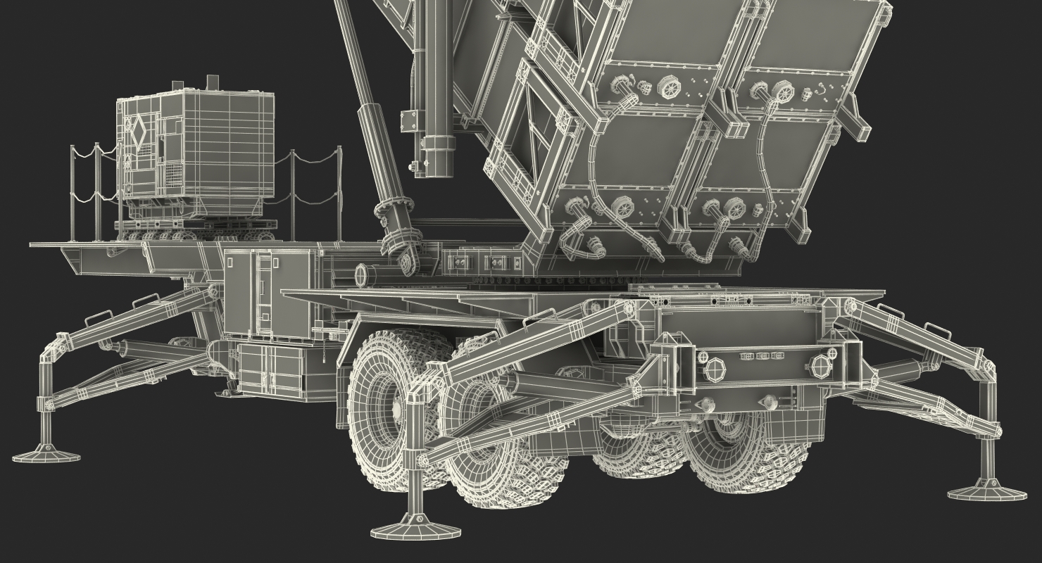 3D MIM 104 Patriot SAM Rigged