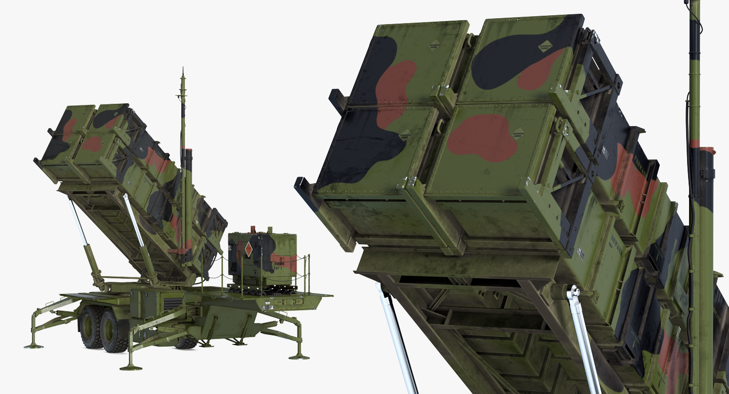 3D MIM 104 Patriot SAM Rigged