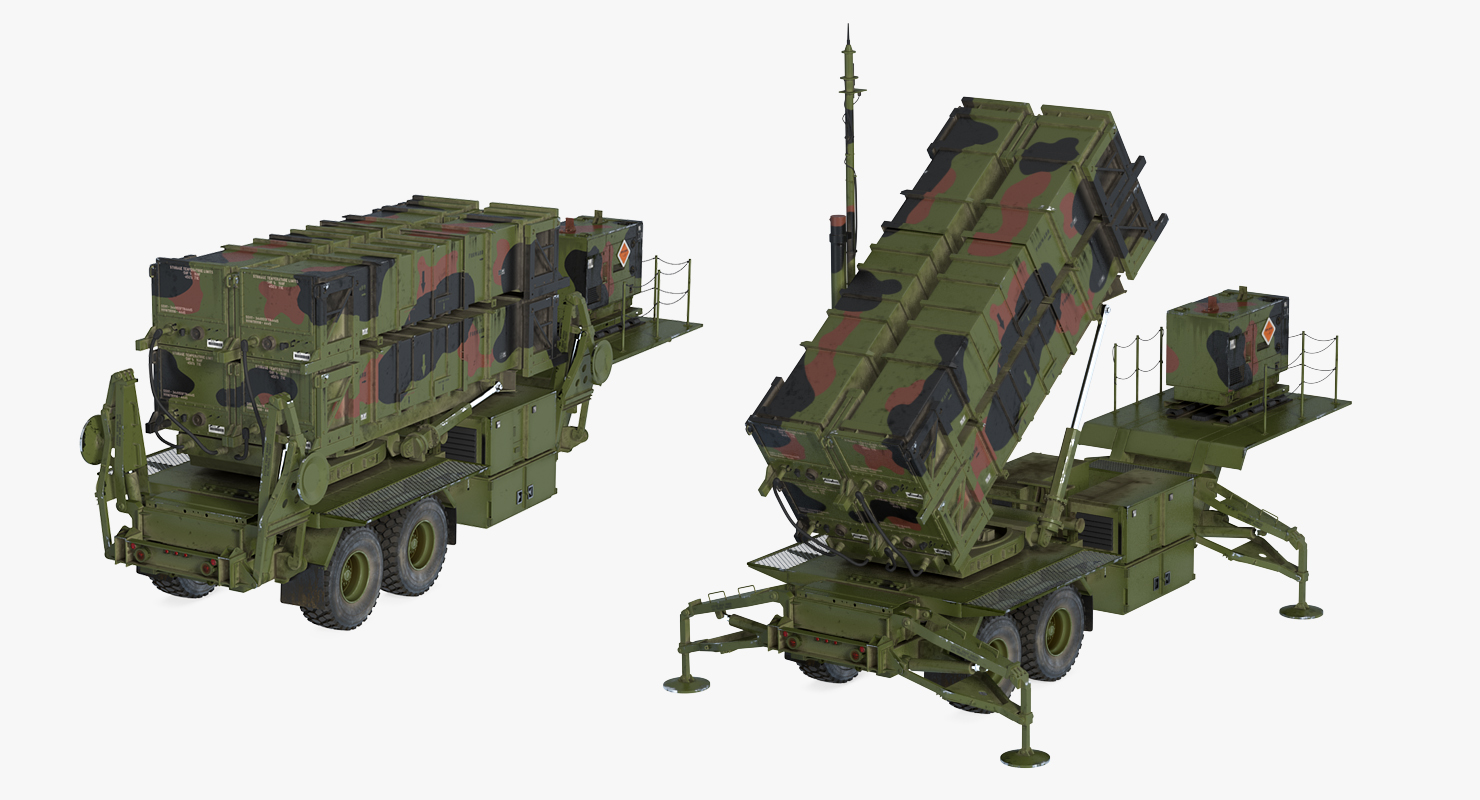 3D MIM 104 Patriot SAM Rigged