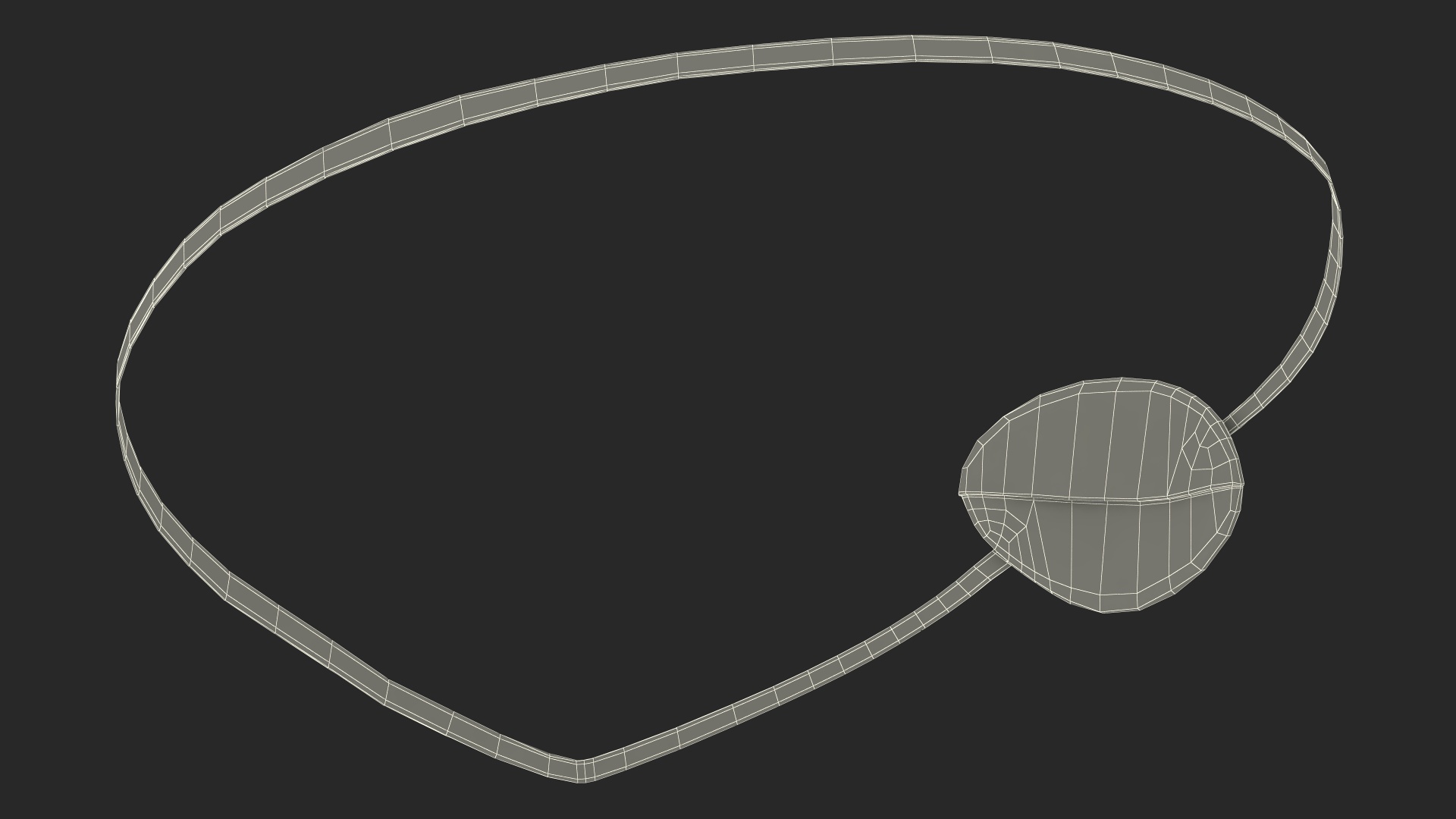 3D Black Eye Patch on Mannequin model