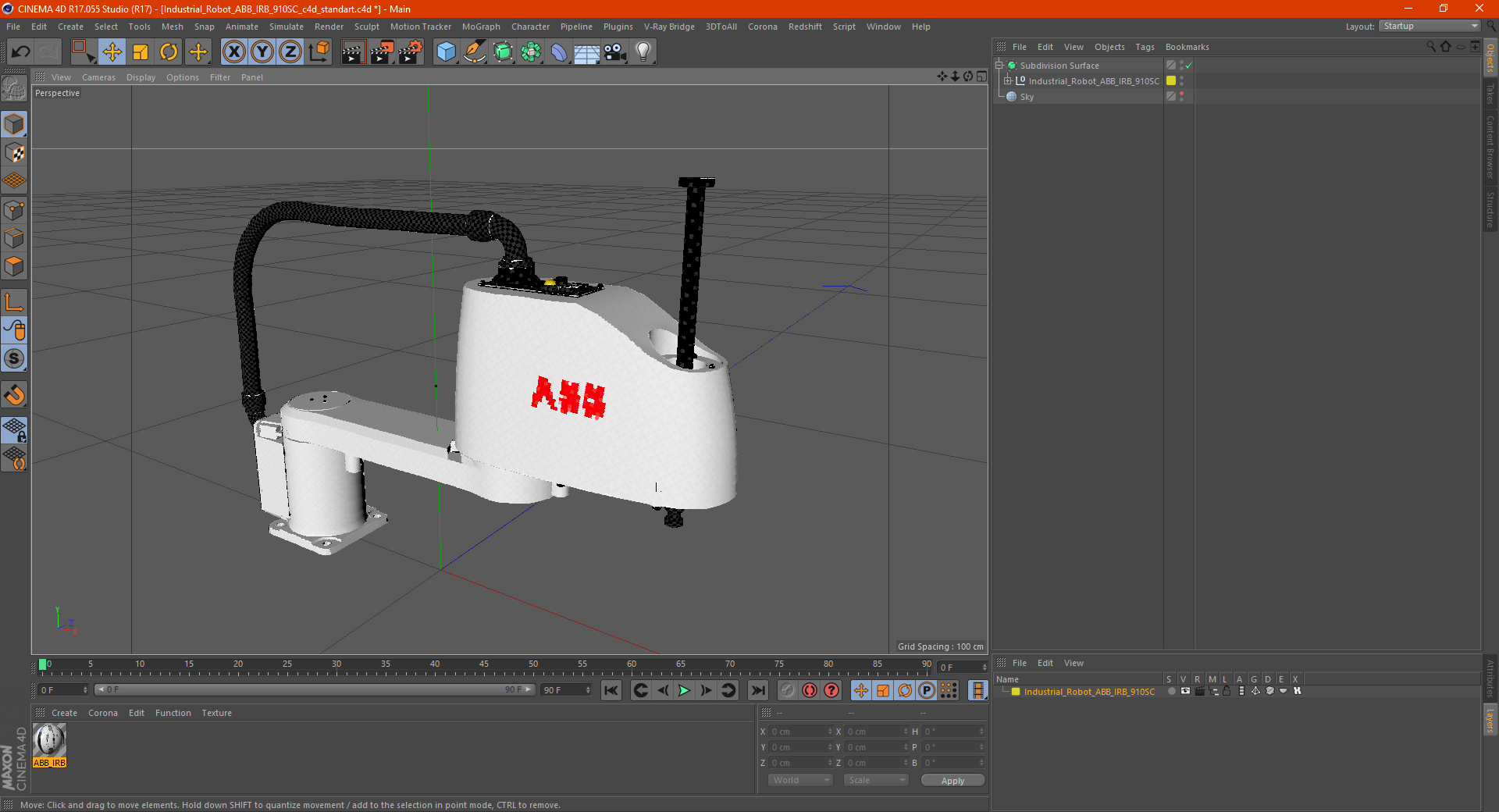 3D model Industrial Robot ABB IRB 910SC