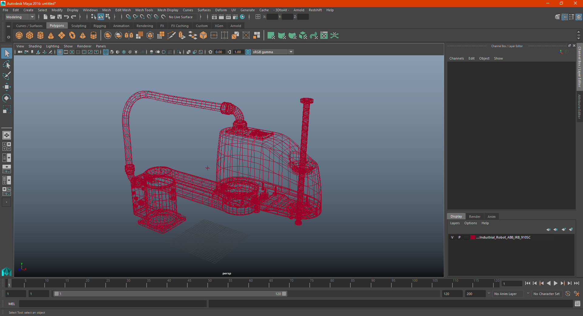 3D model Industrial Robot ABB IRB 910SC
