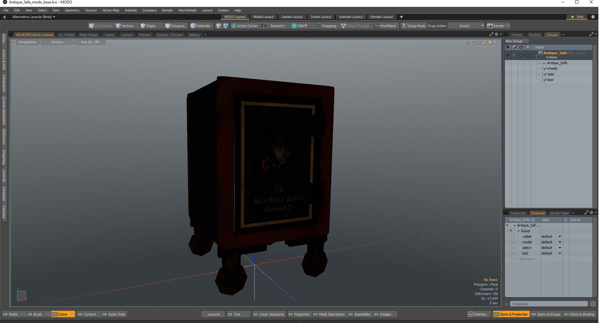 Antique Safe 3D