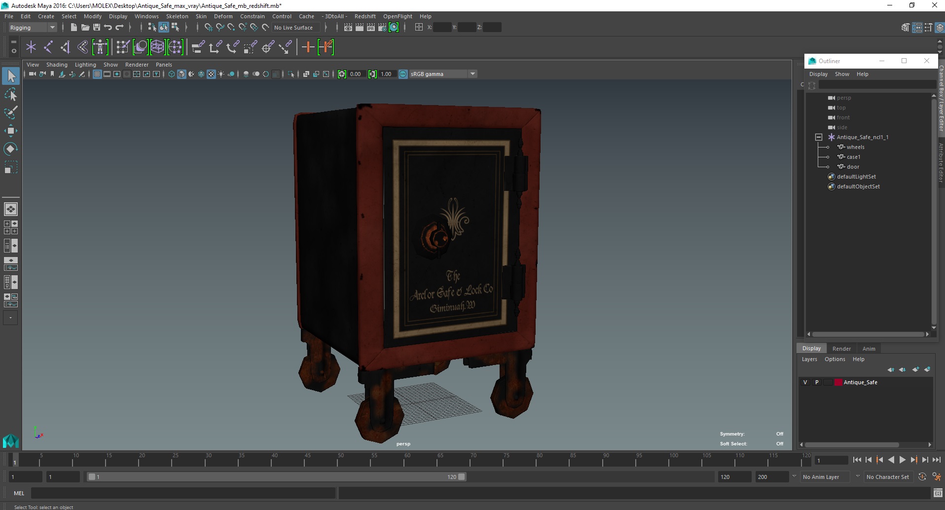 Antique Safe 3D